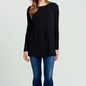 Ellie Kai Zadie Black Modal Stretch Top Size XL NWT